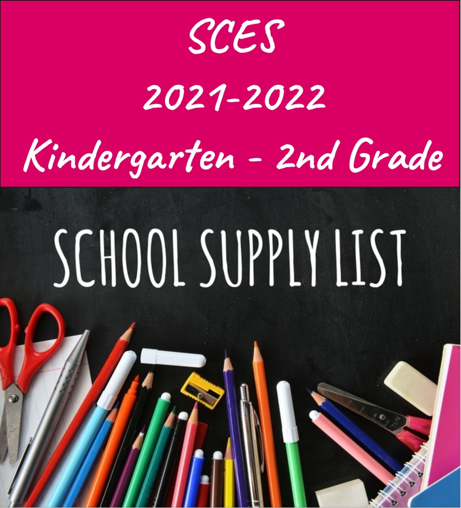 Kindergarten 2nd Grade School Supply List South Creek Elementary School