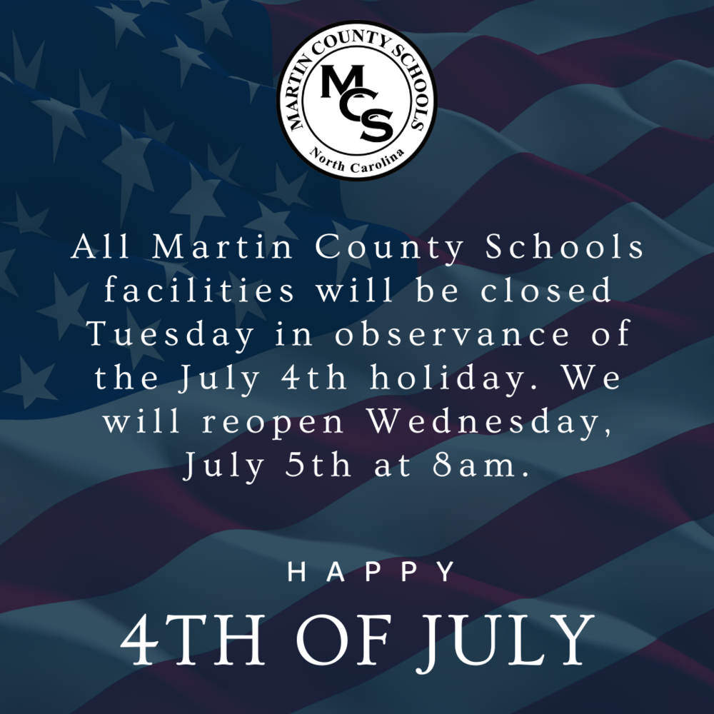 Closed Tuesday, July 4