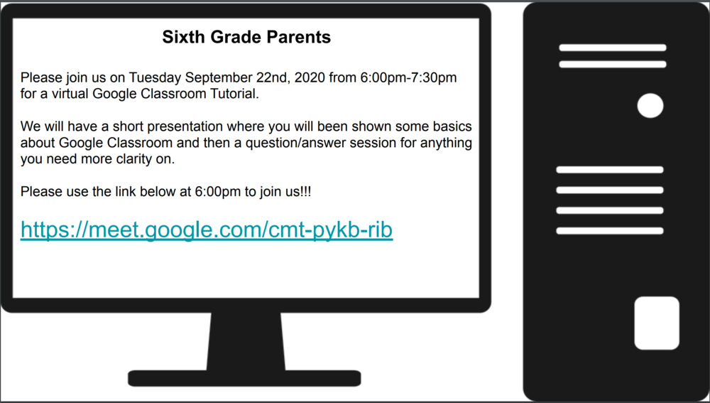 6th Grade Parent Google Classroom Tutorial