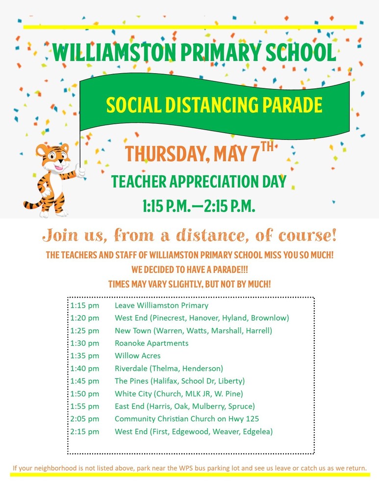 Social Distancing Parade Route and Information