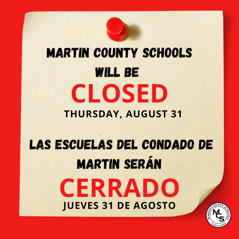 Closed Thursday, August 31