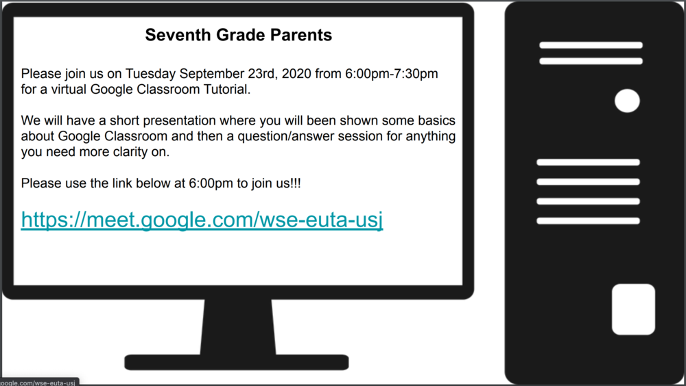 7th Grade Parent Google Classroom Tutorial