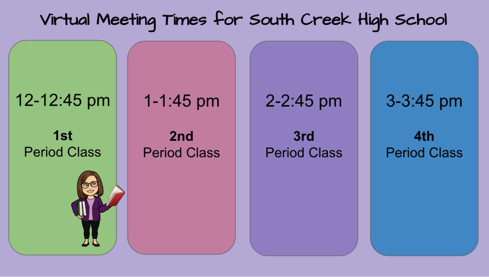 SC High School Google Meet times