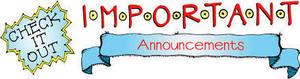 Important Announcements