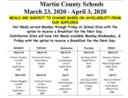 MCS Lunch Menu