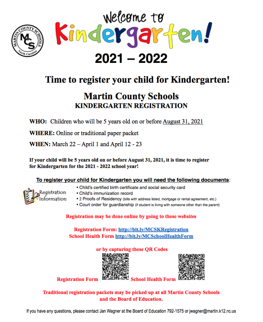 Kindergarten Registration