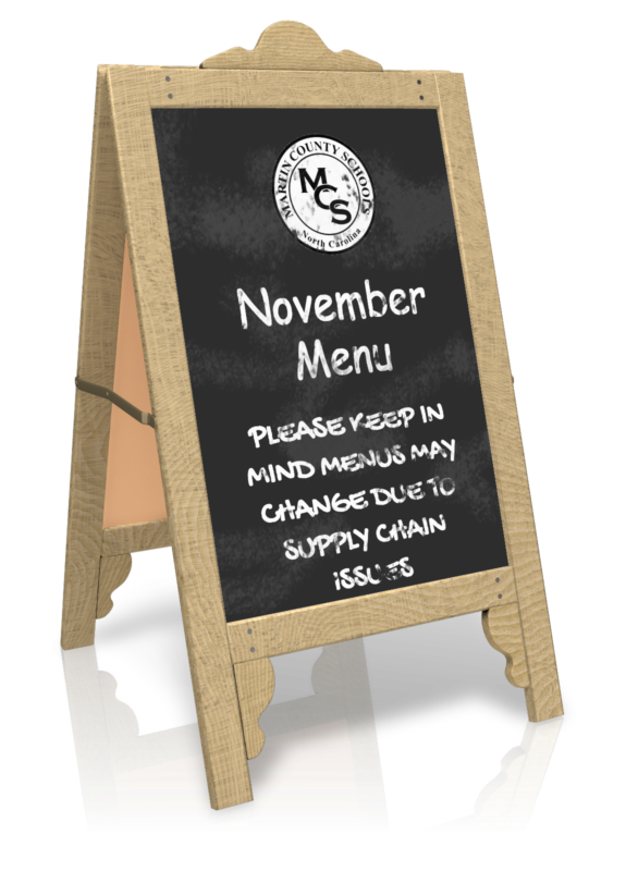 November 2021 Cafeteria Menu
