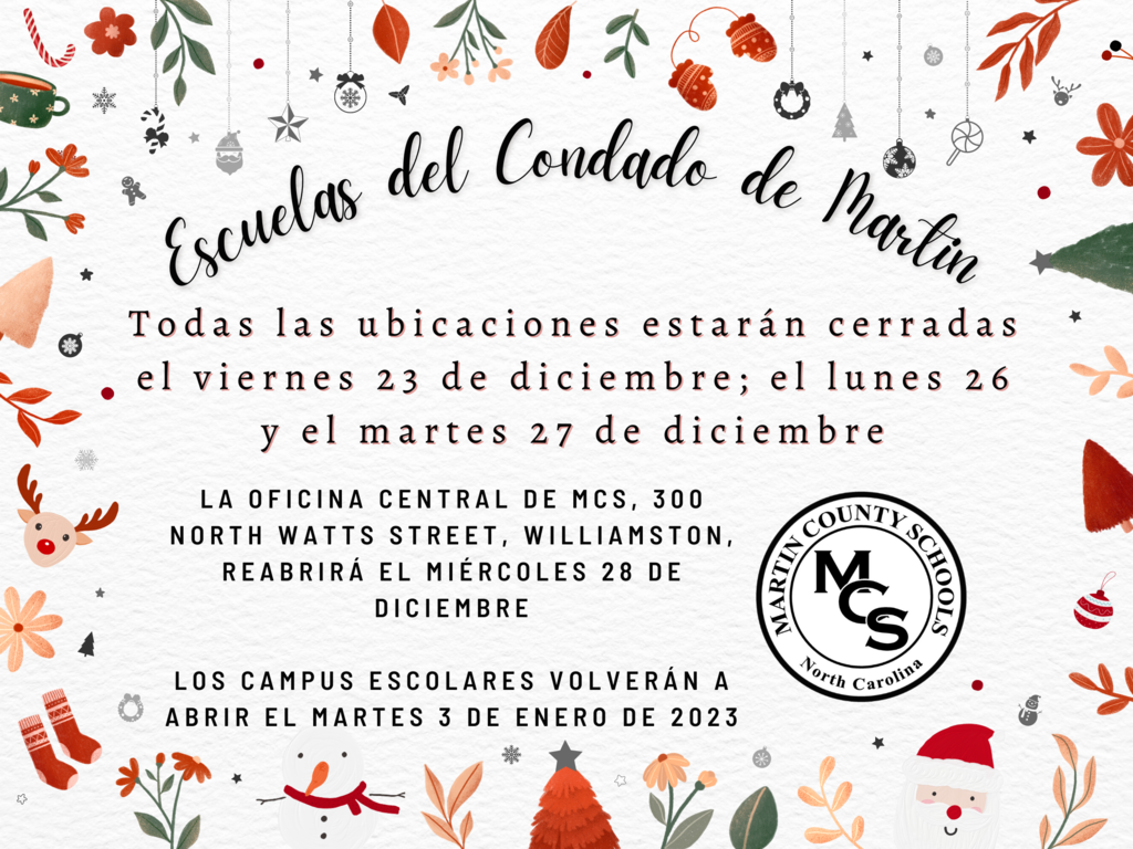Holiday Hours