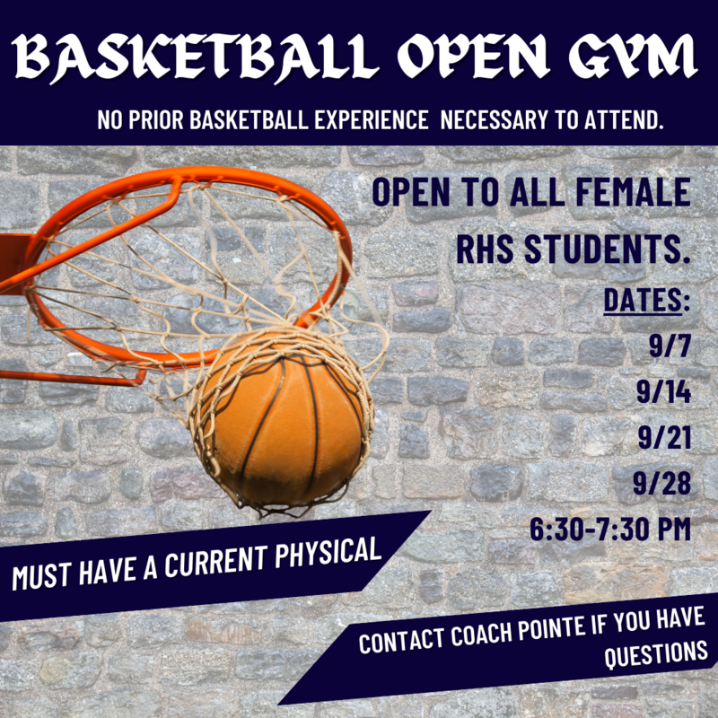 Girls Basketball Open Gym Dates Riverside High School